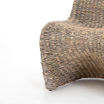 Portia Modern Wicker Dining Chair - Grey Wash Seat Detail