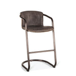 Portofino Modern Rustic Stool - Antique Ebony