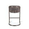 Portofino Modern Rustic Stool - Antique Ebony back view