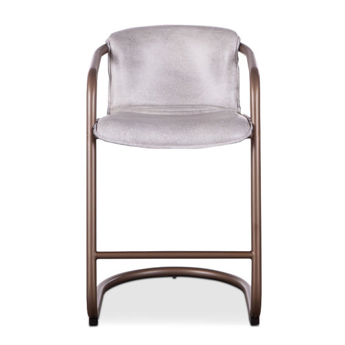 Portofino Leather Counter Chair - Artesanos Design front view