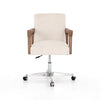 Reuben White Fabric Desk Chair Four Hands CABT-9121-127