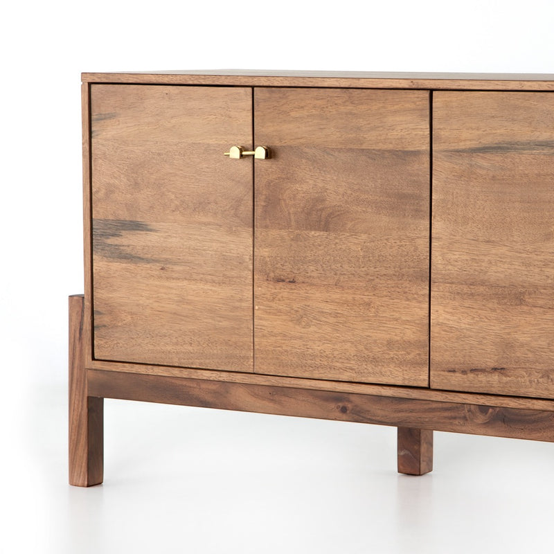 Reza Media Console - Solid Parawood / Solid Acacia