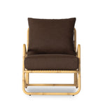 Four Hands Riley Outdoor Chair Commes Umber Front View