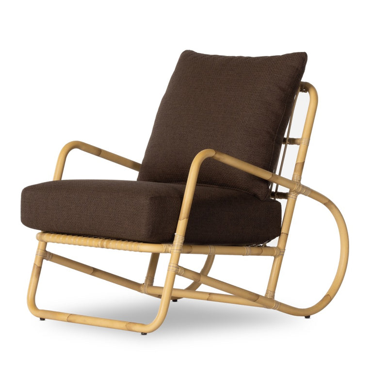 Riley Outdoor Chair Commes Umber Angled View Four Hands