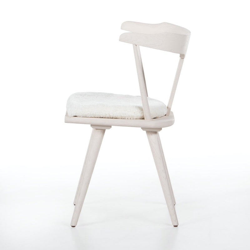 Four Hands Ripley Dining Chair Cream Shorn Sheepskin