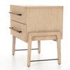 Rosedale Nightstand - Light-finished Oak Base with Iron Bar