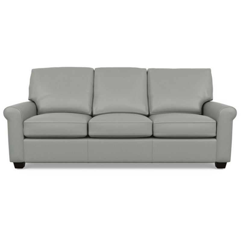 Savoy Leather Sofa by American Leather in Capri Thundercloud