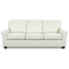 Savoy Leather Sofa by American Leather in Capri White