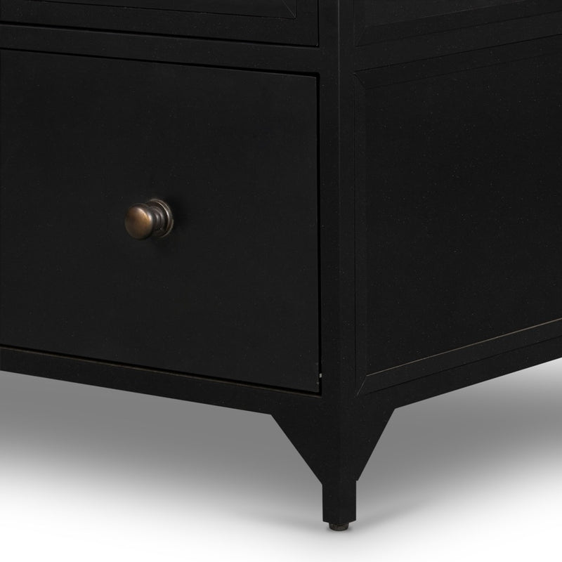 Four Hands Black Iron Cabinet