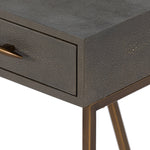 Four Hands Shagreen Desk Grey Antique Brass Legs