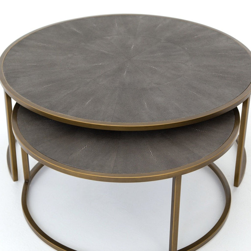 Shagreen Nesting Coffee Table Shagreen Tabletop