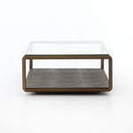 Four Hands Furniture Shagreen Shadow Box Coffee Table - Antique Brass