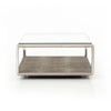 Shagreen and glass coffee table