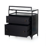 Shadow Box Nightstand Open Drawers