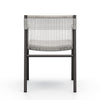 Shuman Outdoor Dining Chair back view with heathered rope