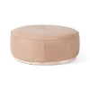 Sinclair Round Ottoman Burlap Side View 106119-005
