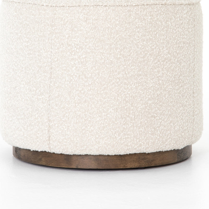 Boucle Round Ottoman