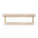 Sled Upholstered Accent Bench - Thames Cream Side View