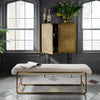 Sled Upholstered Accent Bench - Thames Cream Four hands