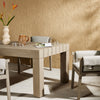 Sonora Outdoor Dining Table Weathered Grey Four Hands Staged Image