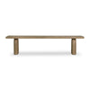 Four Hands Sorrento Dining Bench Aged Drift Front Facing View