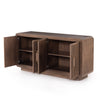 Stark Sideboard - Warm Espresso with doors open