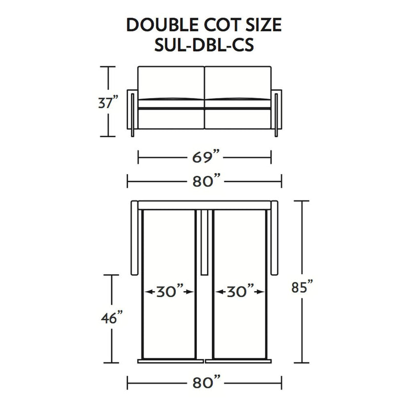 Sulley Double Cot Size Sleeper Sofa