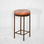 Swansea Southwest Copper Side Table - Natural Copper Finish - Profile View