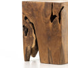 Teak Square Outdoor Stool Natural Root Detail 227026-002
