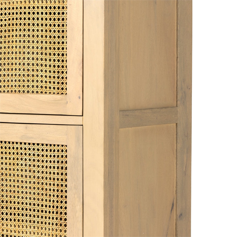 Tilda Cabinet - Natural Mango close view where the doors meet