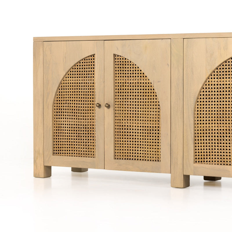 Tilda Cane Sideboard Arched Doors View