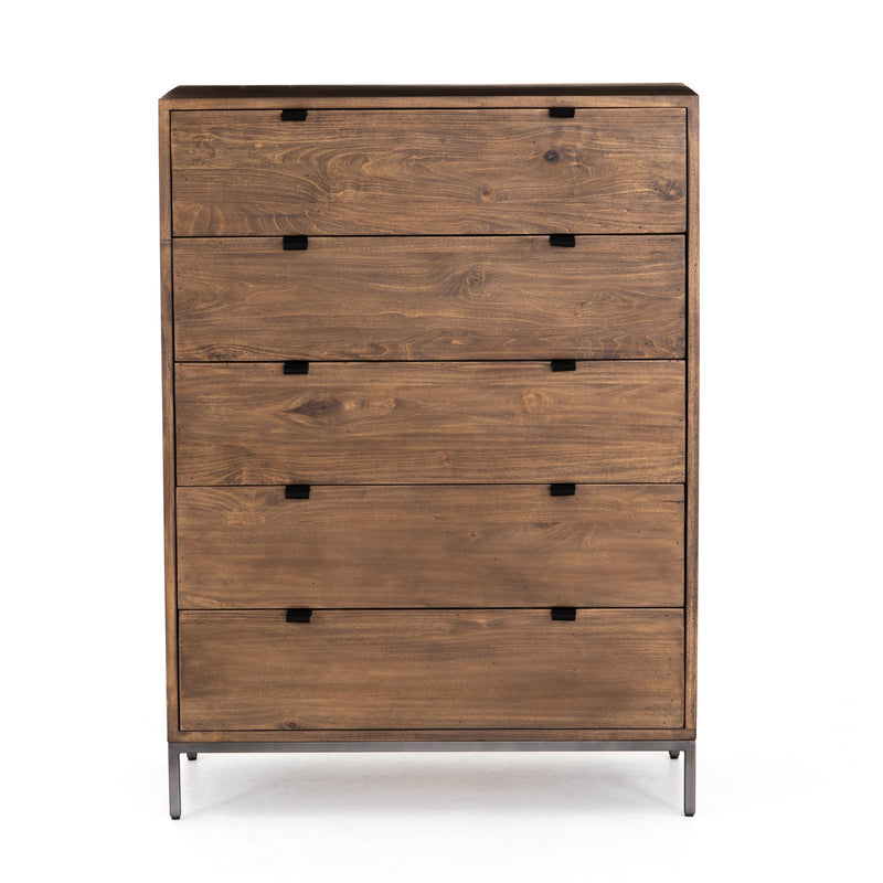 Trey 5 Drawer Dresser - Auburn