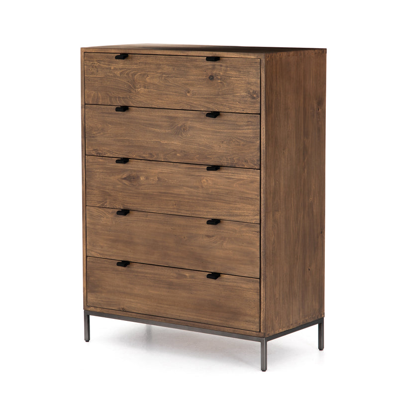 Trey 5 Drawer Dresser - Auburn