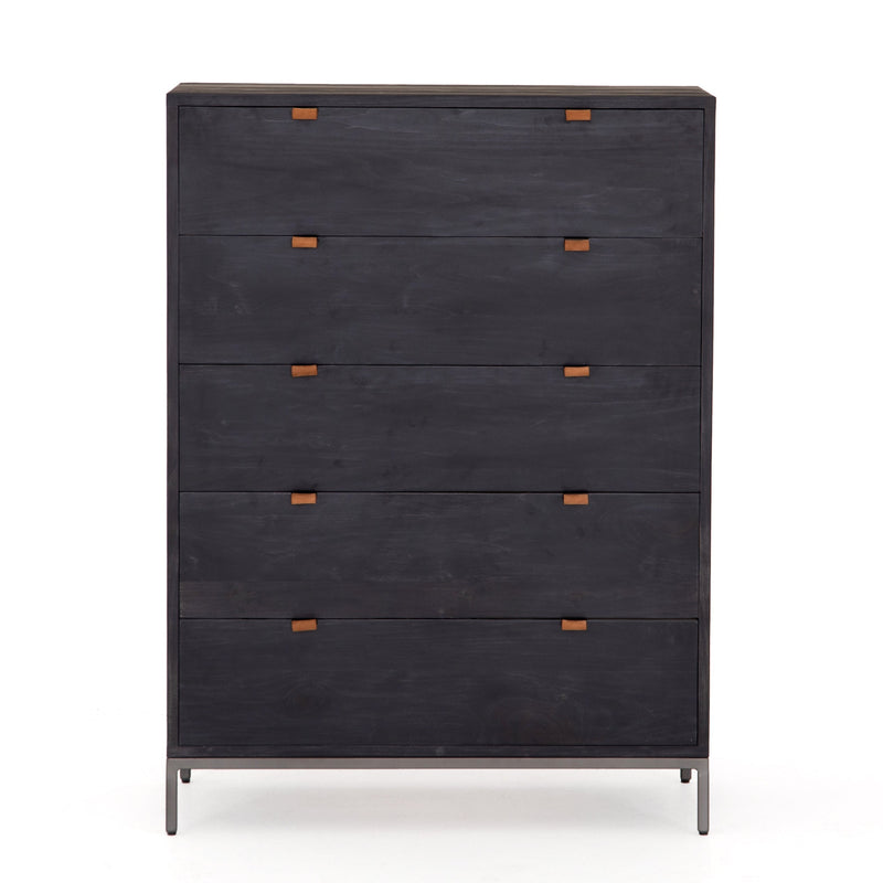 Trey 5 Drawer Dresser - Black Wash