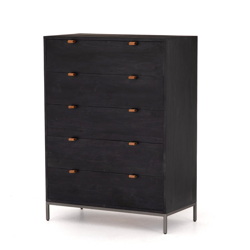 Trey 5 Drawer Dresser - Black Wash