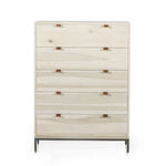 Trey 5 Drawer Dresser Dove Poplar Front View 108604-003
