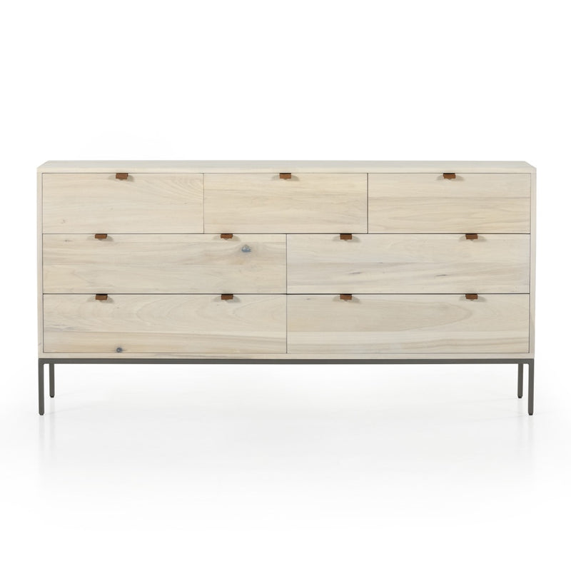 Trey 7 Drawer Dresser Dove Poplar front view