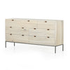 Trey 7 Drawer Dresser Dove Poplar angled view