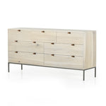 Trey 7 Drawer Dresser Dove Poplar angled view