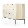 Trey 7 Drawer Dresser Dove Poplar angled side view