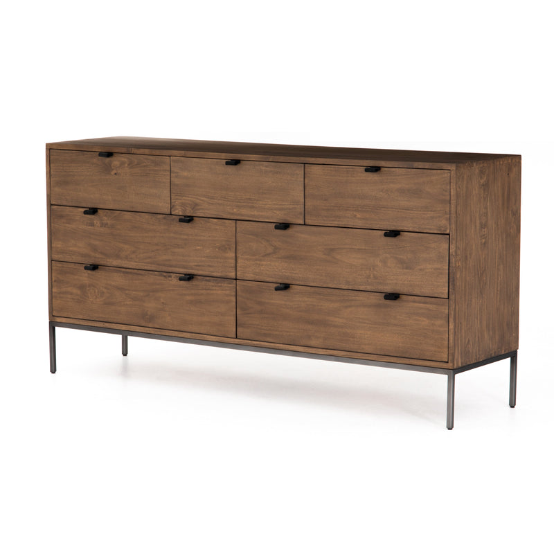 Trey 7 Drawer Dresser - Auburn