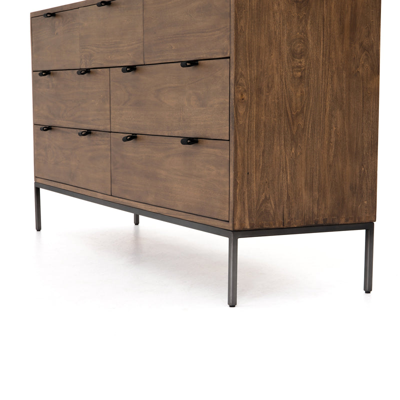 Trey 7 Drawer Dresser - Auburn