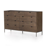 Trey 9 Drawer Dresser Auburn Poplar Angled View 230300-001
 