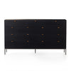 Trey 9 Drawer Dresser - Black Wash Poplar front view with drawers closed