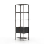 Four Hands Trey Bookshelf Black Wash Poplar