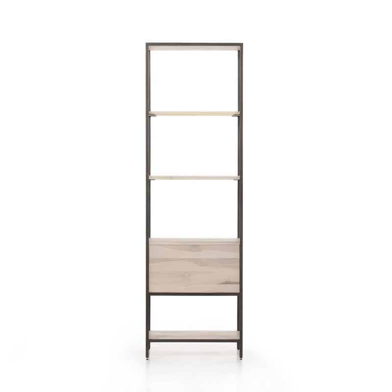 Trey Bookshelf Dove Poplar Back View 107316-006
