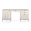 Trey Executive Desk Dove Poplar Front View 223816-003
