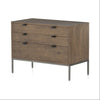 Trey Large Nightstand auburn poplar angled view