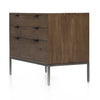 Trey Large Nightstand auburn poplar side angled view