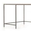 Trey Modular Corner Desk Dove Poplar Iron Legs Four Hands